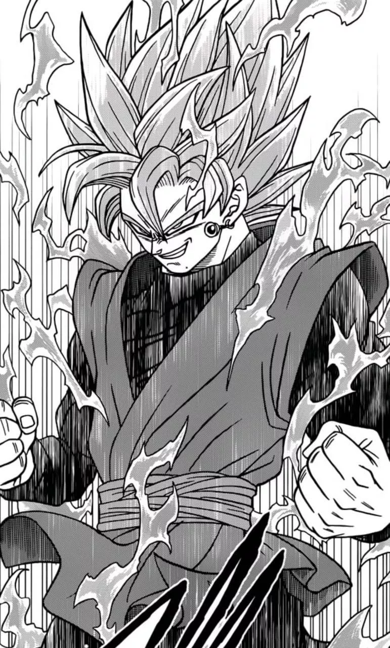 Epic Manga Illustration Of Black Goku