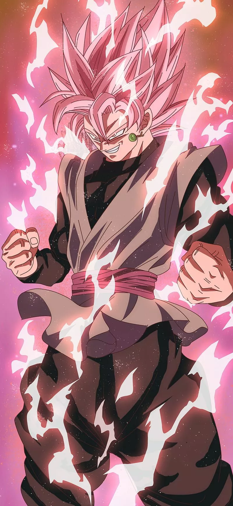 Black goku rose, anime, ball, black