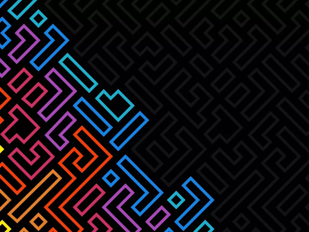 Wallpaper minimalist shapes, dark, neon