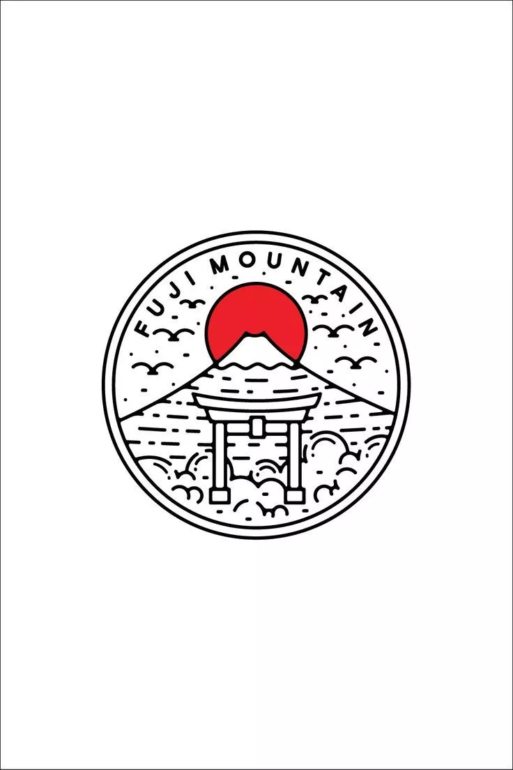 Fuji Mountain minimalist iPhone wallpaper