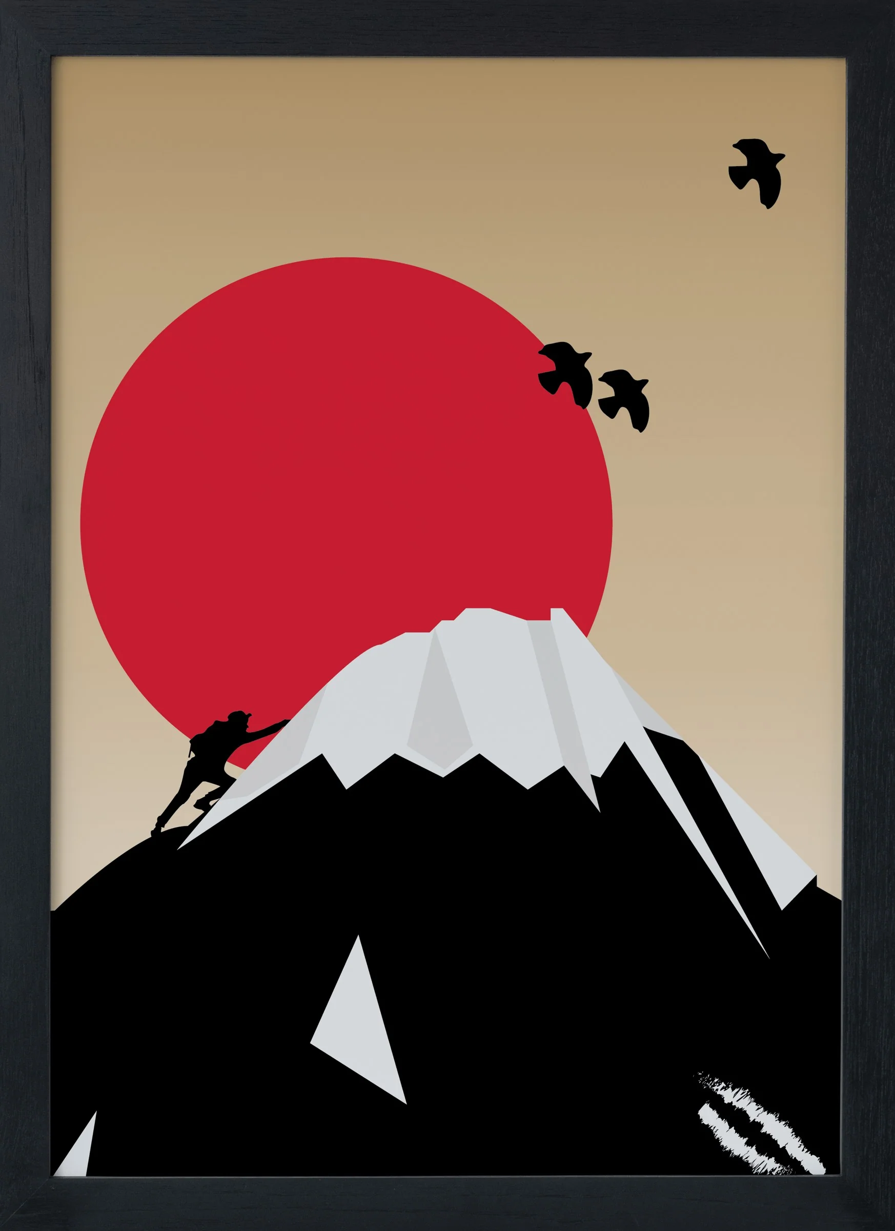 Mt. Fuji. Vector Wall Art Print