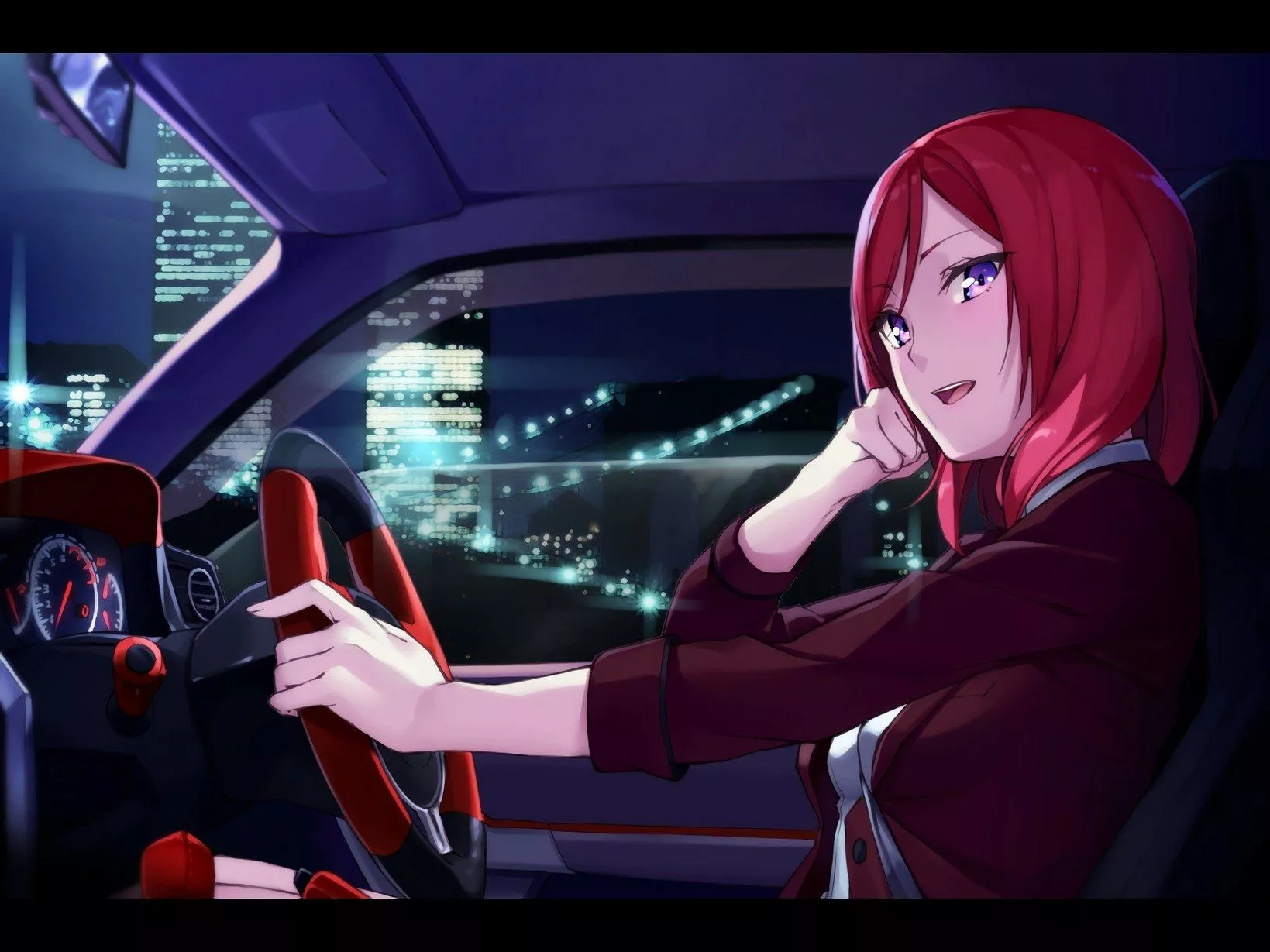 Maki Nishikino HD Wallpaper: Night
