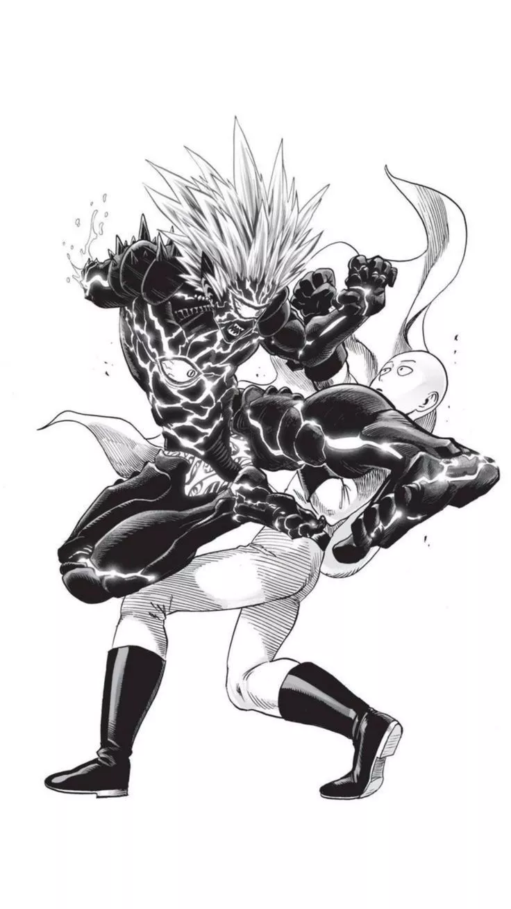 Saitama vs boros manga wallpaper