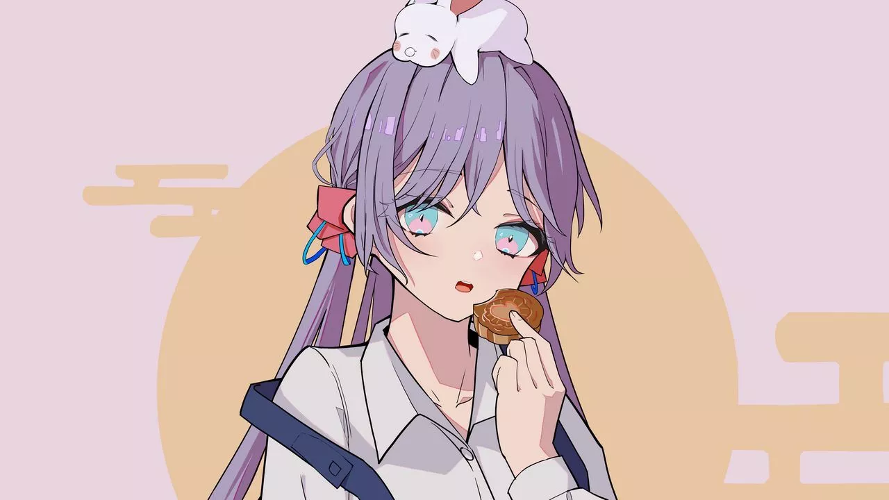 Wallpaper girl, cookies, anime HD