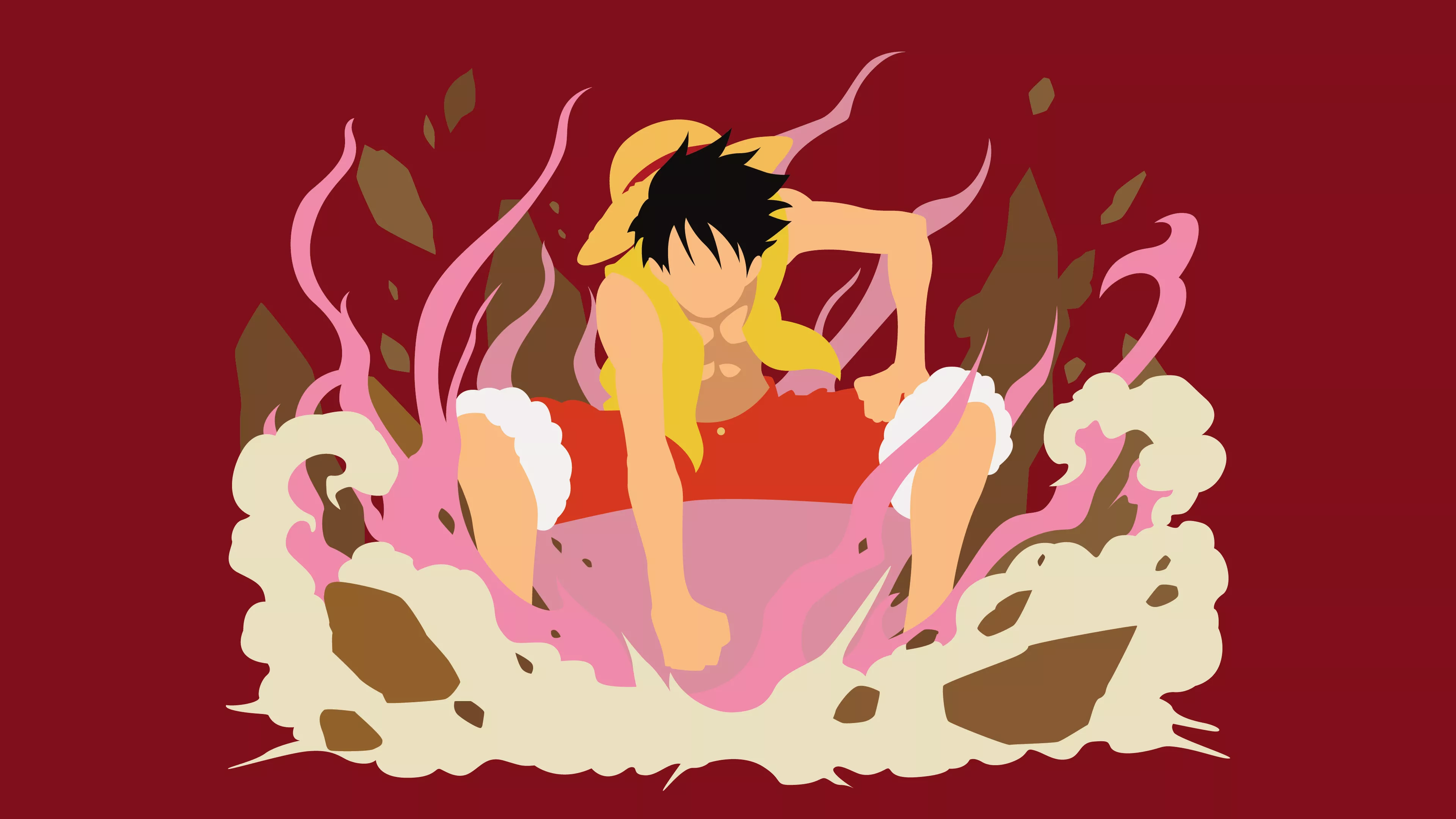 Monkey D. Luffy Wallpaper 4K, Minimal