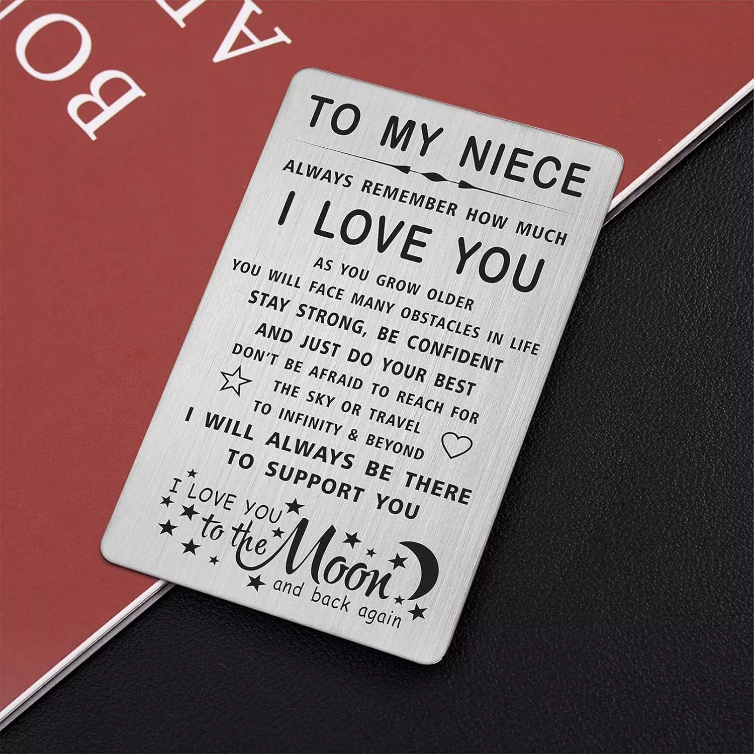 I Love My Niece Metal Wallet Card