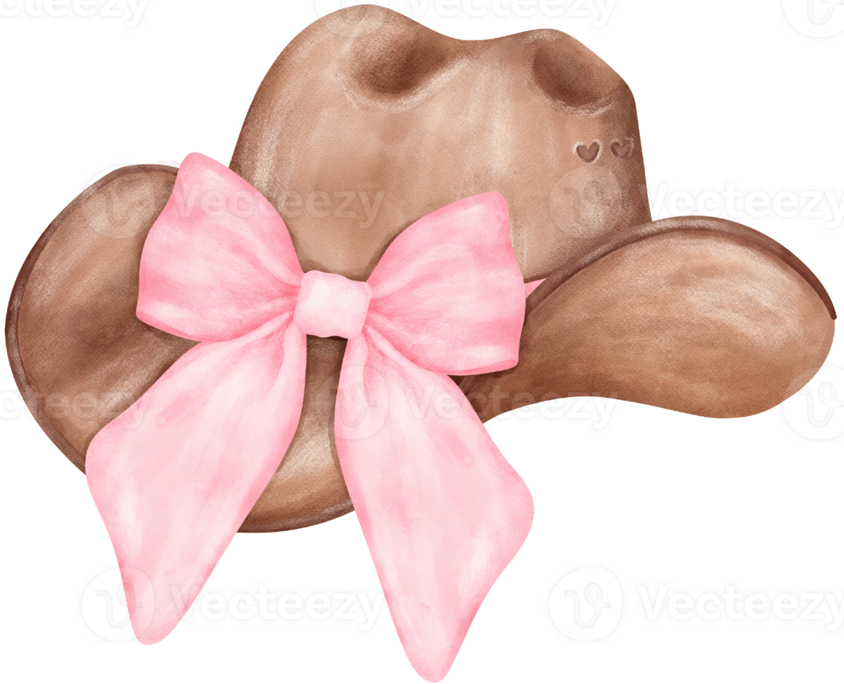 pink ribbon bow watercolor PNG