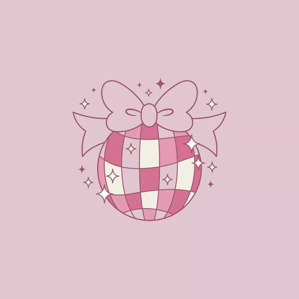 pink bow illustration Vector
