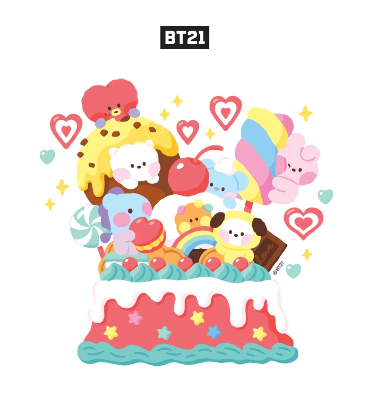 BT21 Baby Clear Sticker [Sweetie]