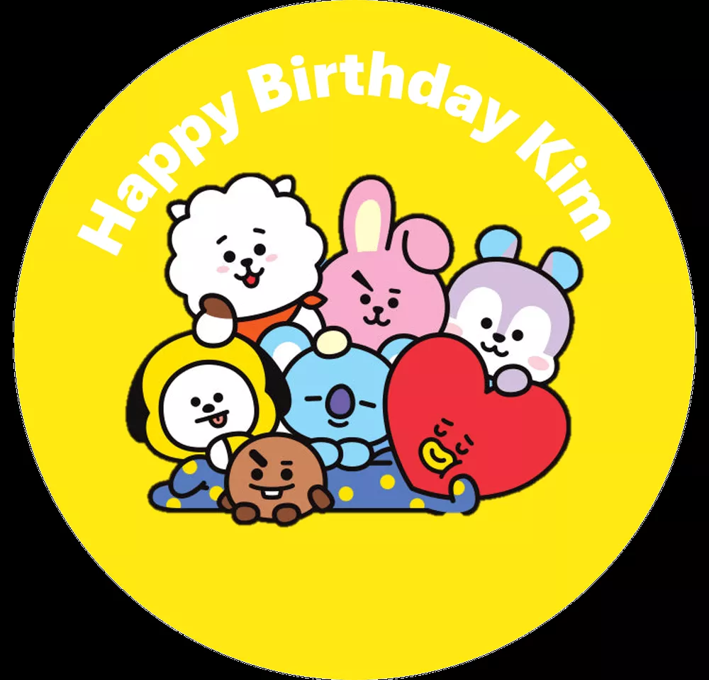 BTS BT21 Edible Image for Round