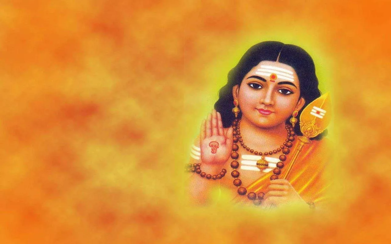Lord Murugan 4k In Orange Background