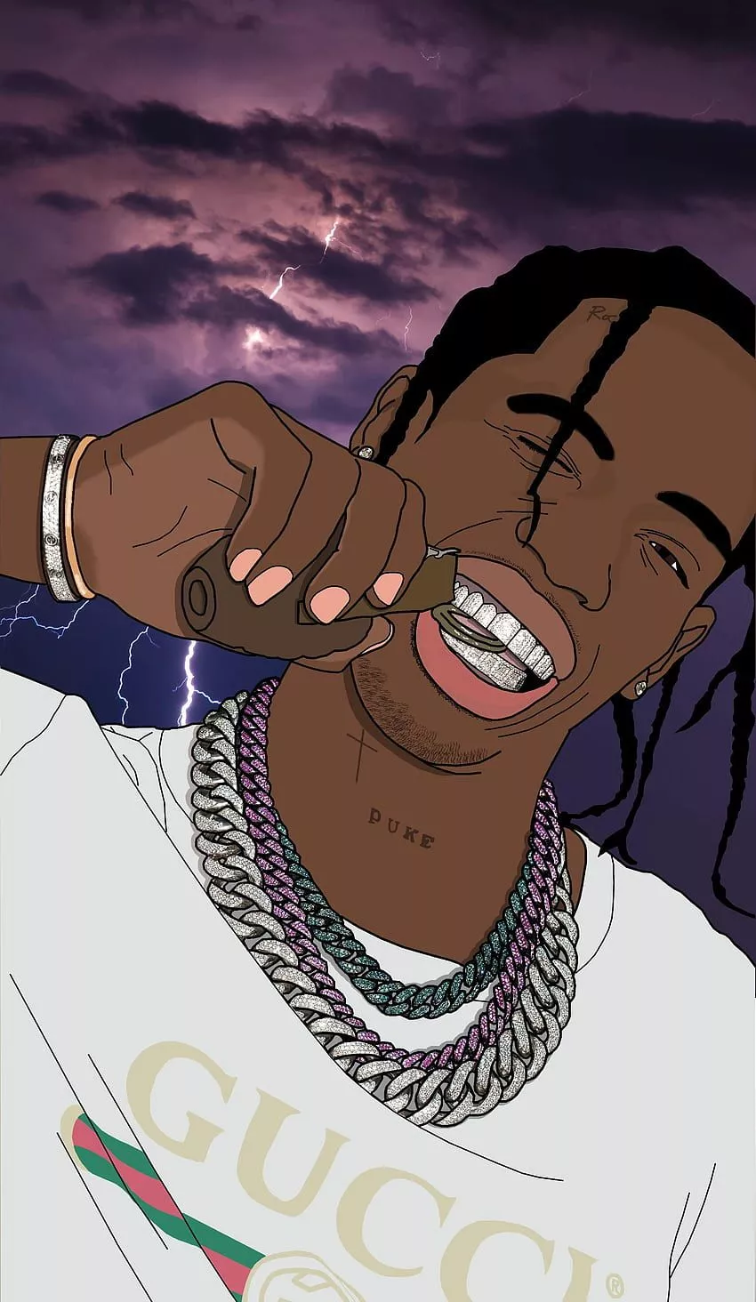 Travis scott cartoon HD wallpaper