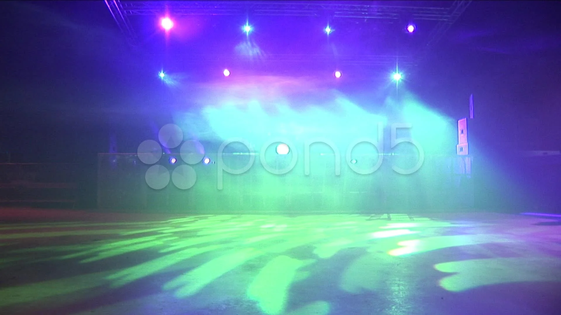 Empty Club with lights and fog. 1920