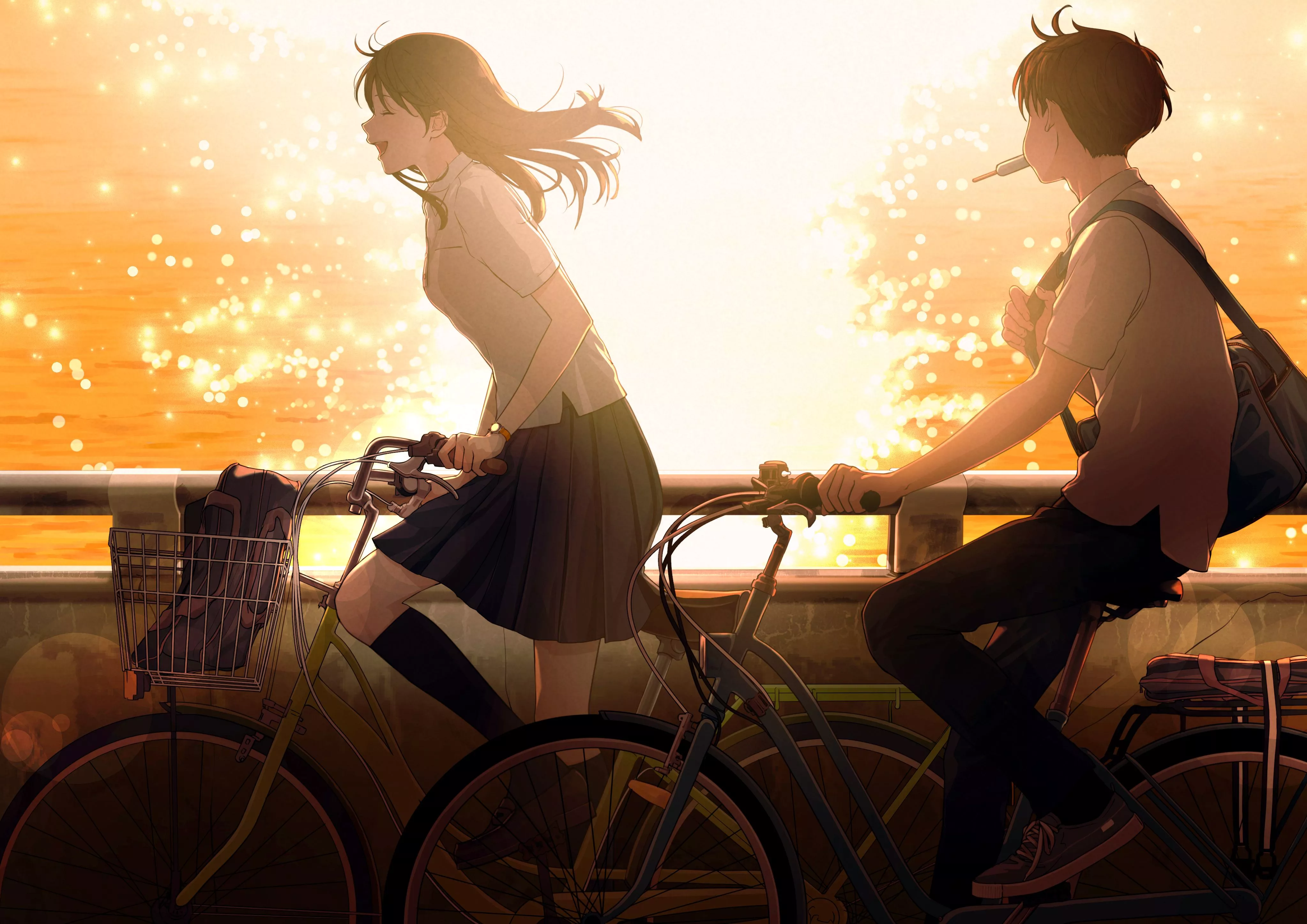 Download Bicycle Anime Original 4k