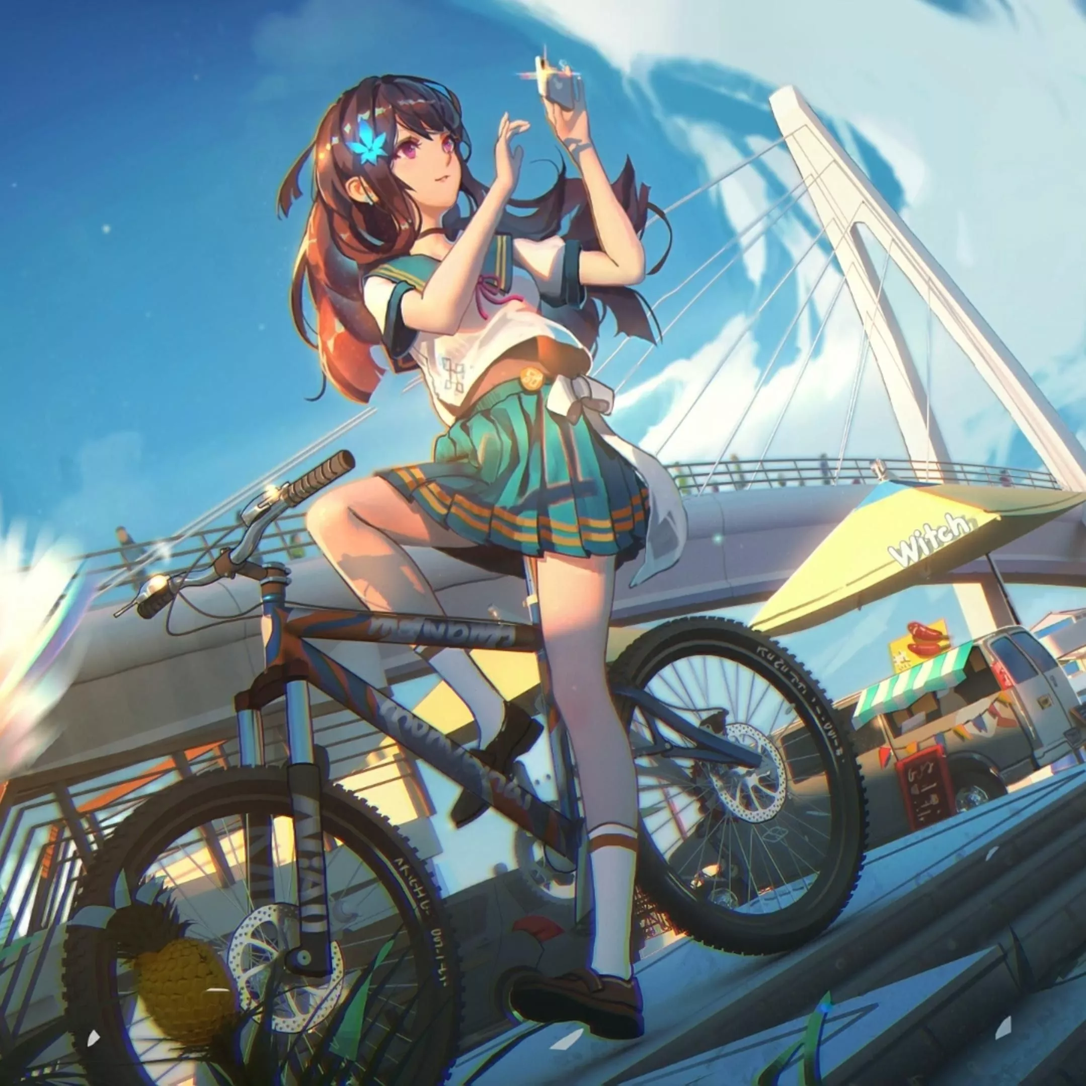 Steam Workshop::Anime Girl Bicycle Selfie