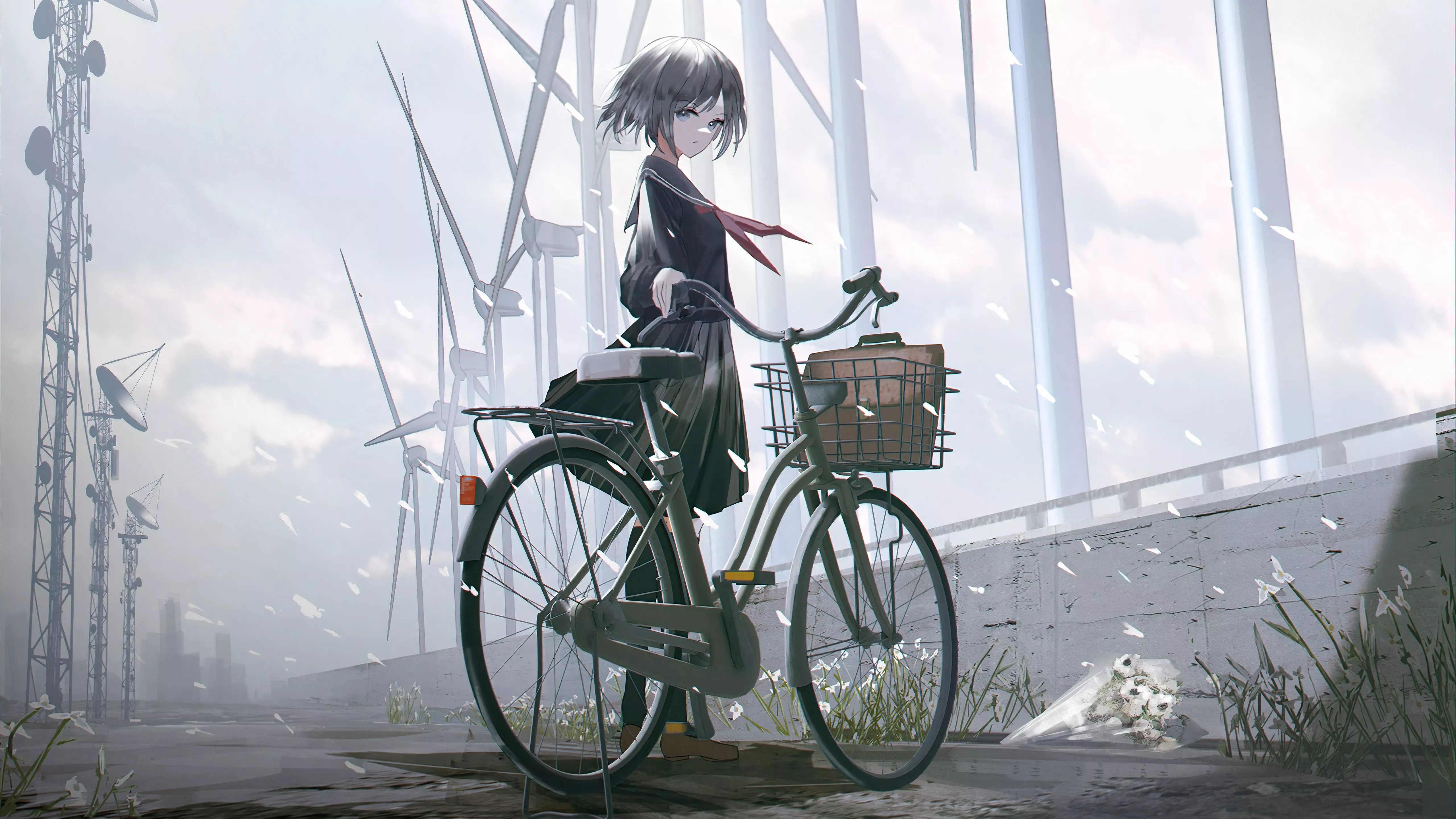 Anime Girl Bicycle Wallpaper, HD Anime