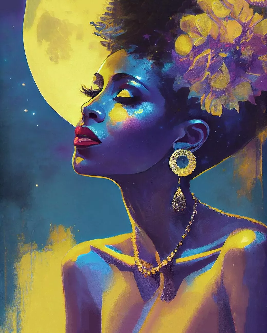 Beautiful African American flapper girl
