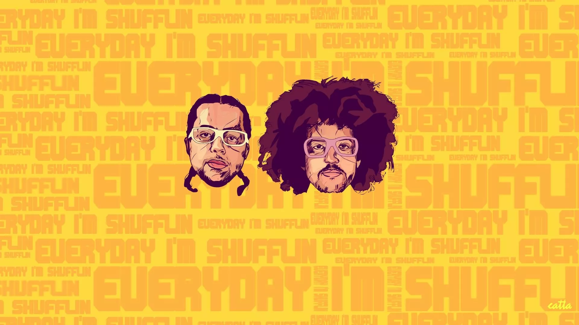 LMFAO Duo Yellow Shuffle Wallpaper HD
