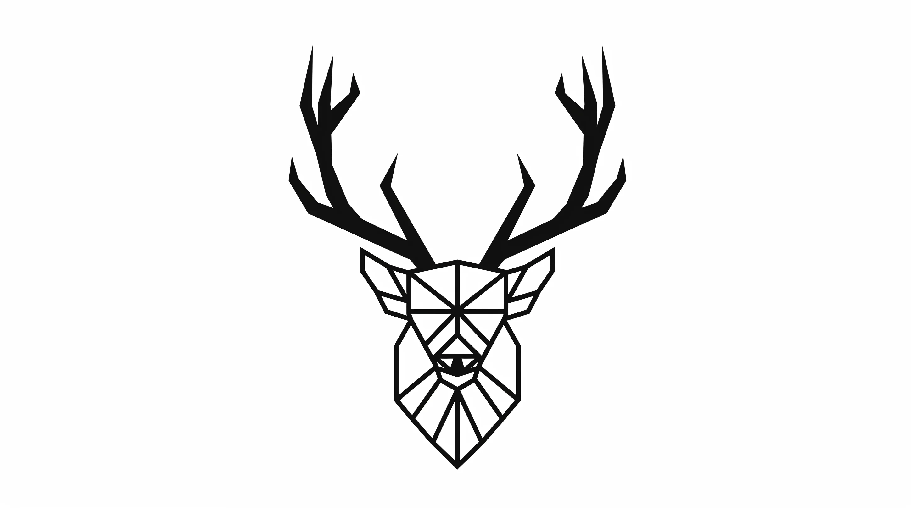Geometric Animal Mural Wallpaper. Deer