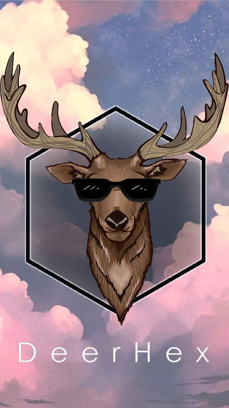 Deer hexagonal, animal, color, deer
