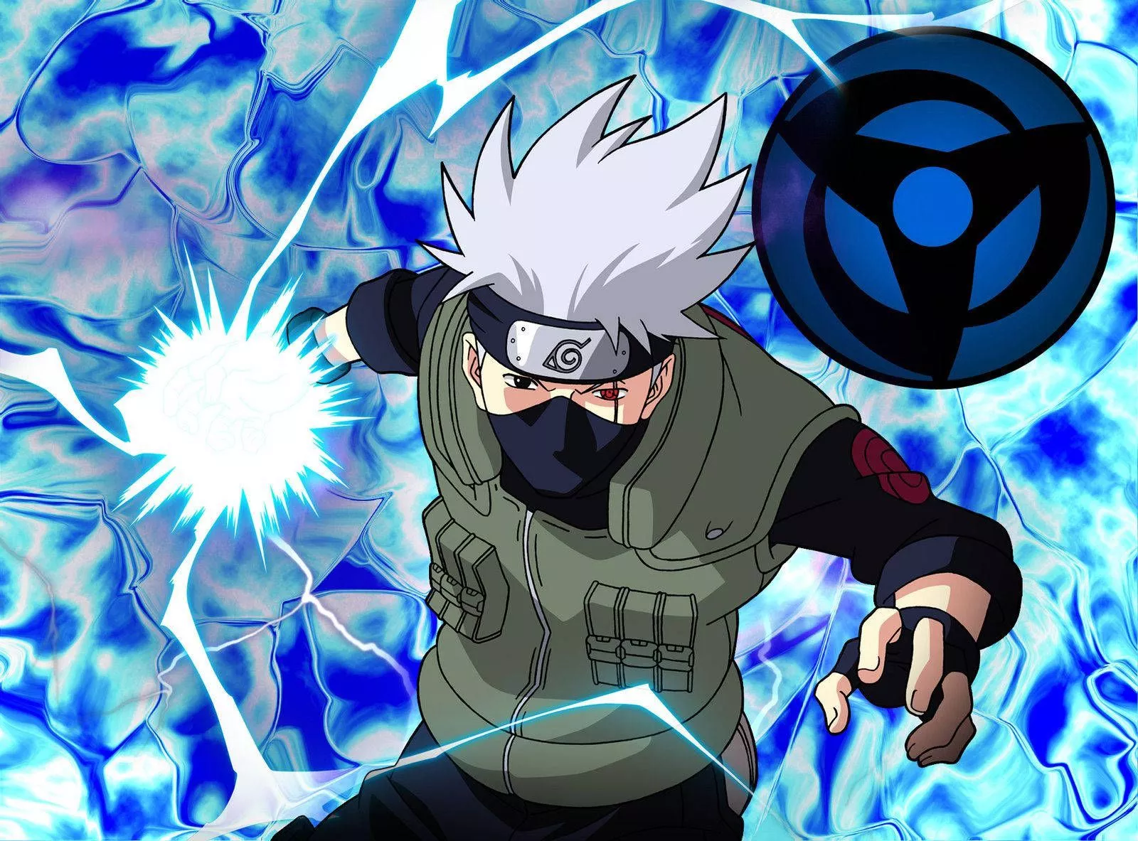 Kakashi Using His Signature Jutsu