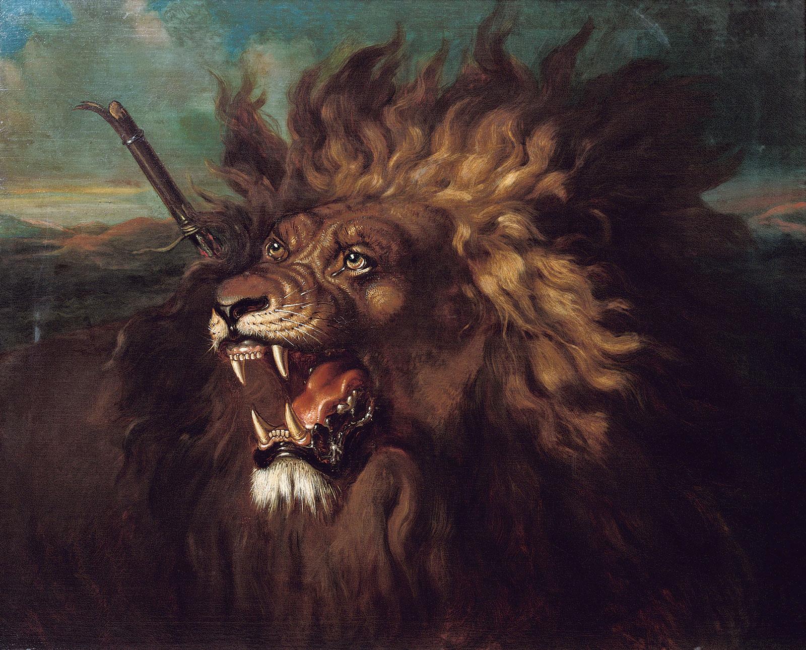 Wounded Lion by Raden Sarief Bastaman