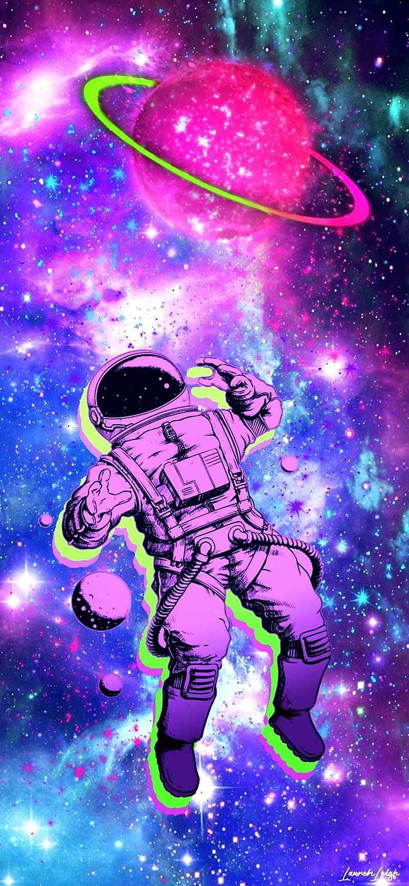 Cool Astronaut, Purple Astronaut, HD