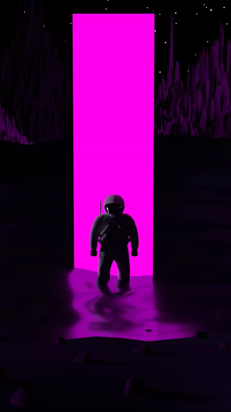 HD purple astronaut wallpaper