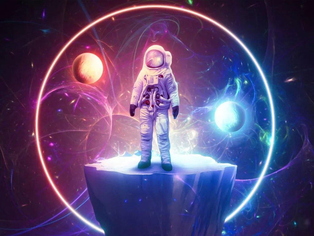 Wallpaper a different space, astronaut