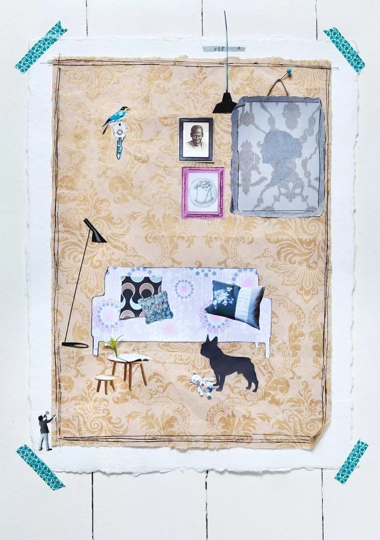 Pinboard created with scraps
