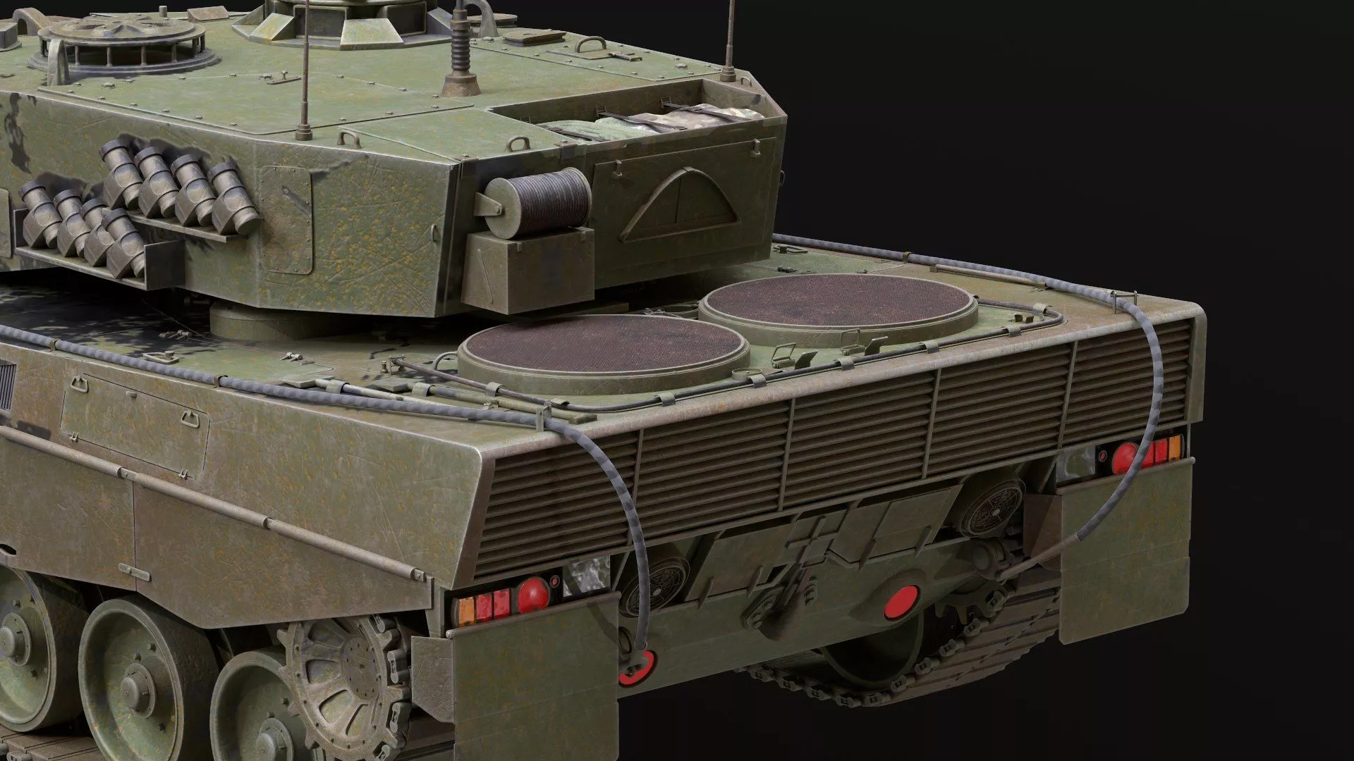 Leopard 2 High Poly Detailed 3D Model