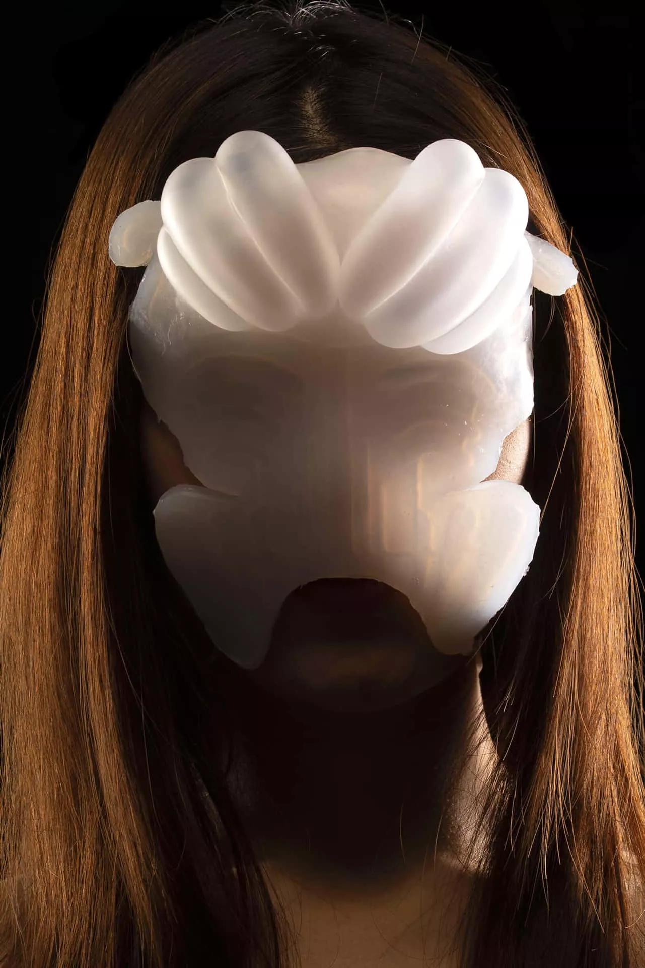 Intrigued Unknown Girl Mask Wallpaper