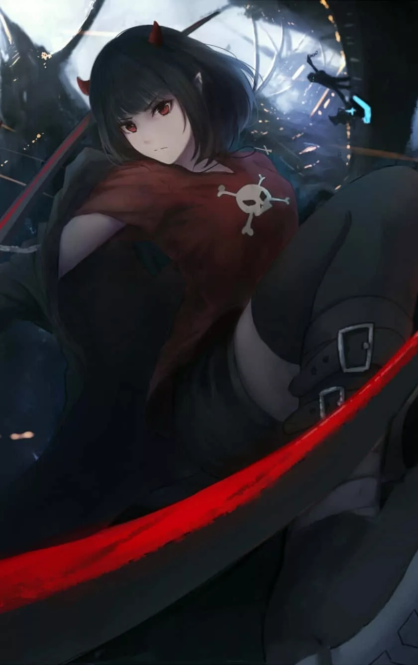 Download Dark Anime Girl Staring Into