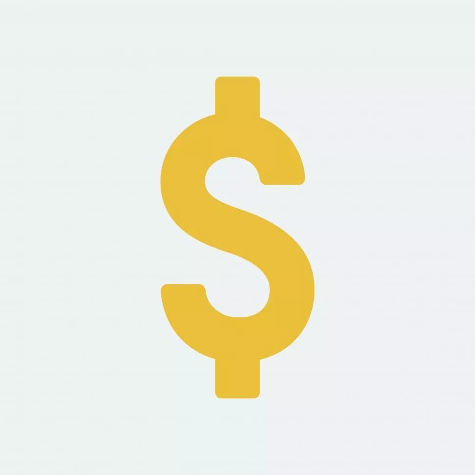 Photo of Yellow dollar sign vector