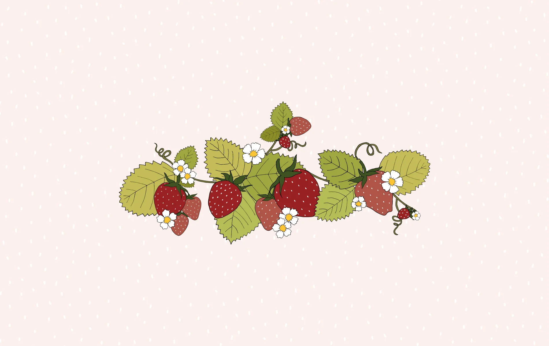 Strawberry patch desktop and iPad