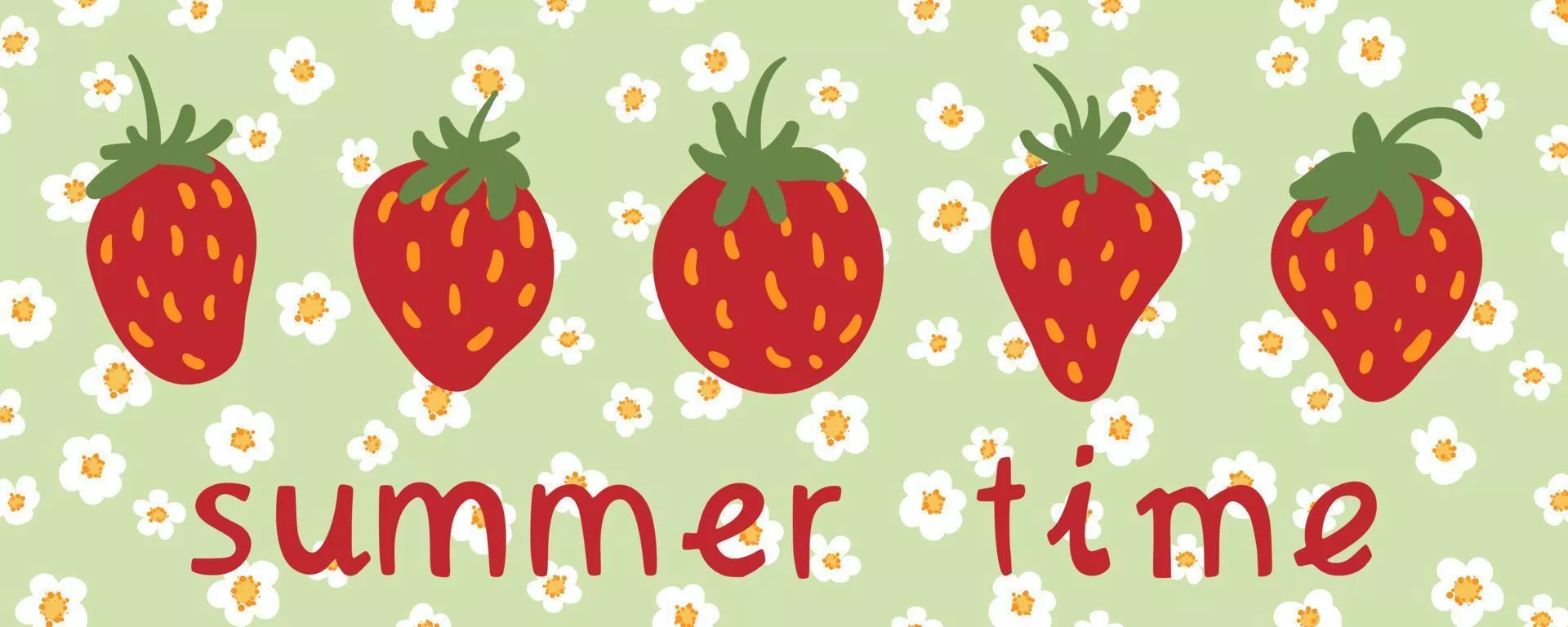 strawberry vector banner. Beautiful