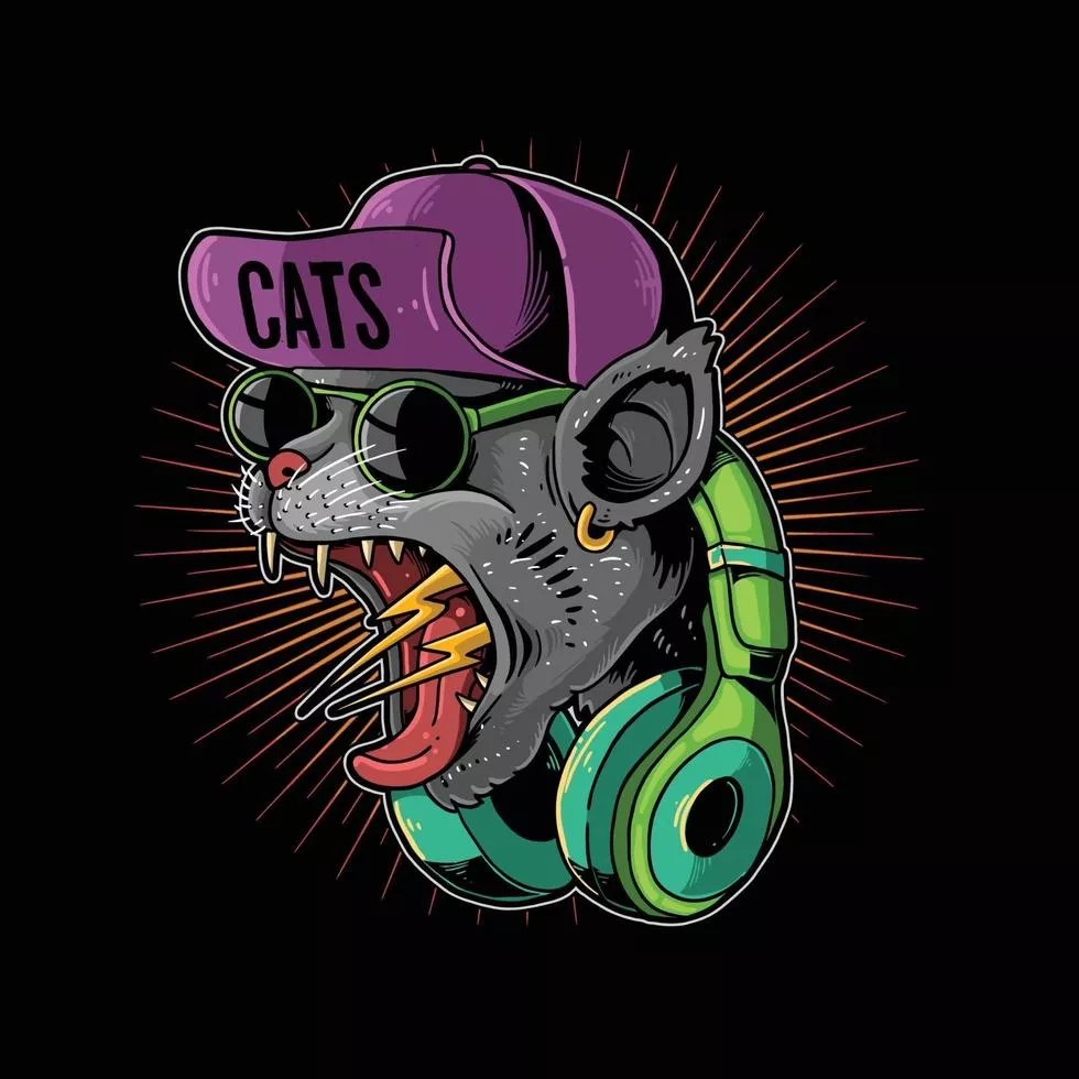 screaming cat hypebeast illustration