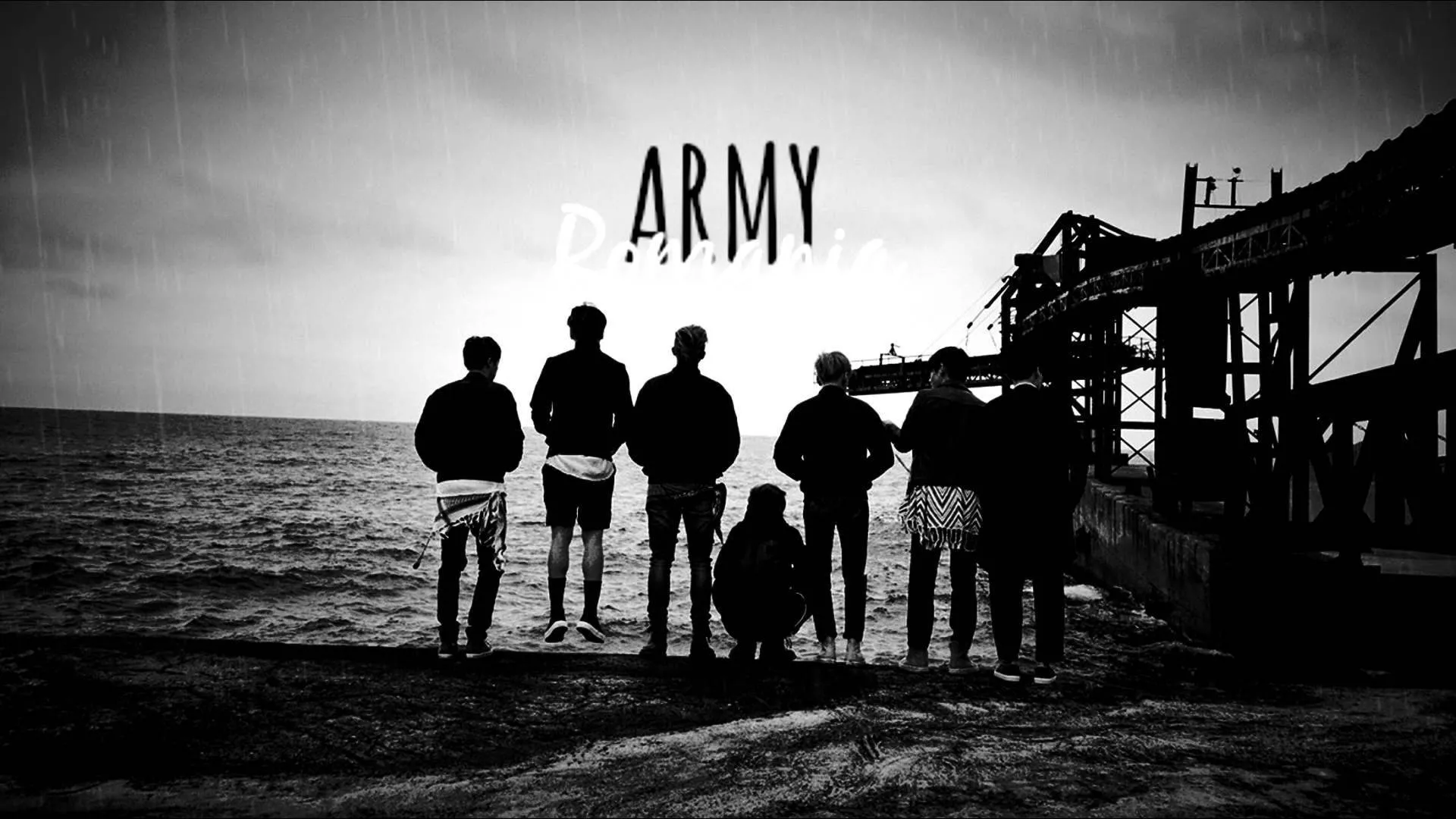 Aesthetic Bts Black And White Wallpaper