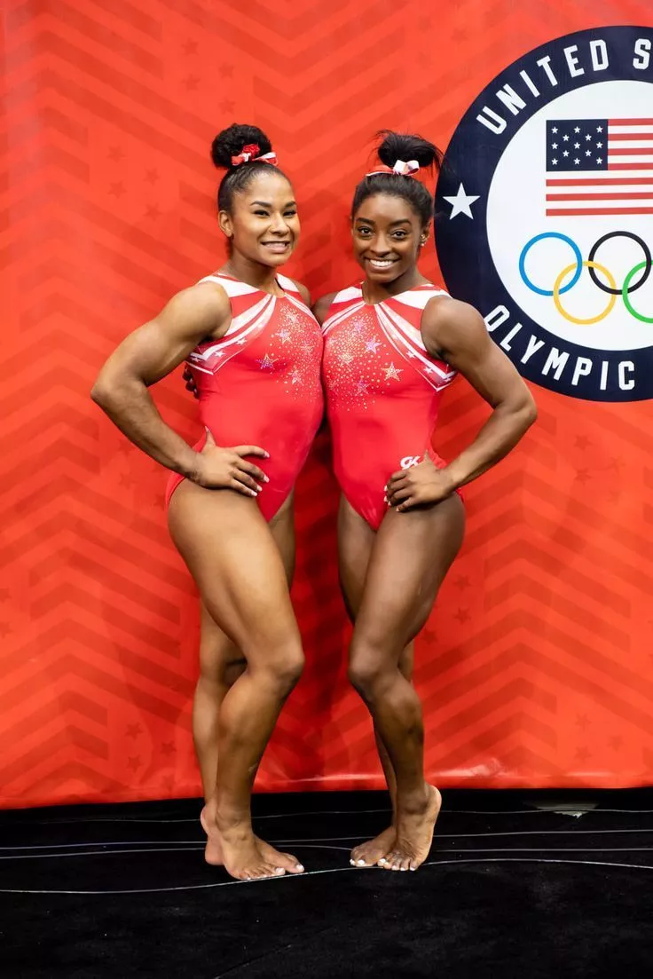Simone Biles and Jordan Chiles