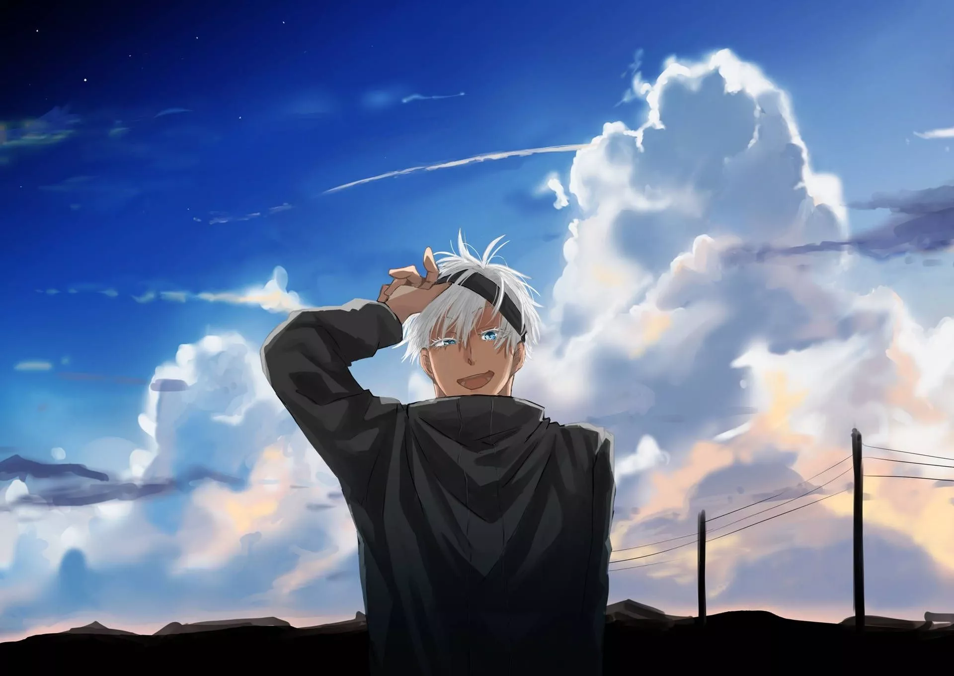Download Jujutsu Kaisen Gojo Blue Sky Wallpaper