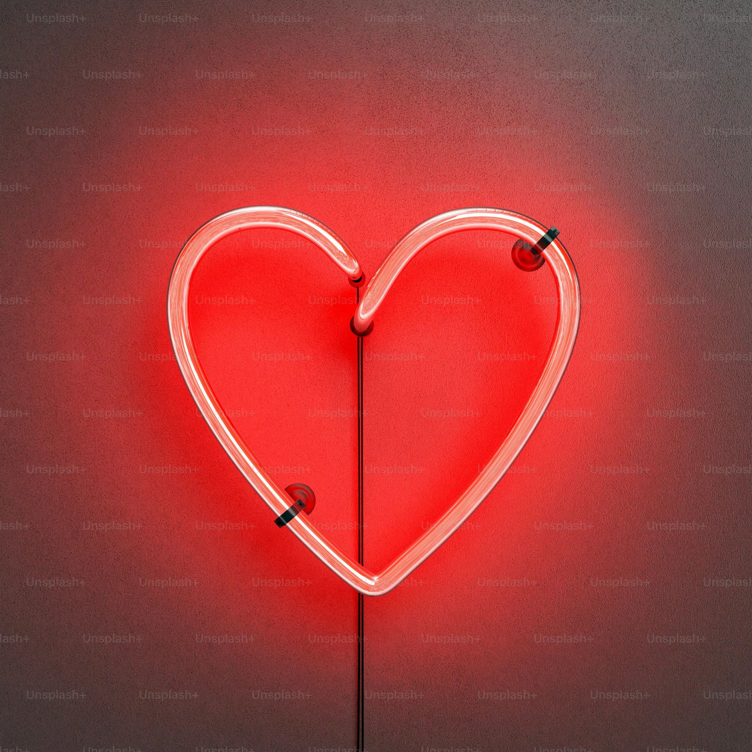1K+ Neon Heart Picture. Download Free