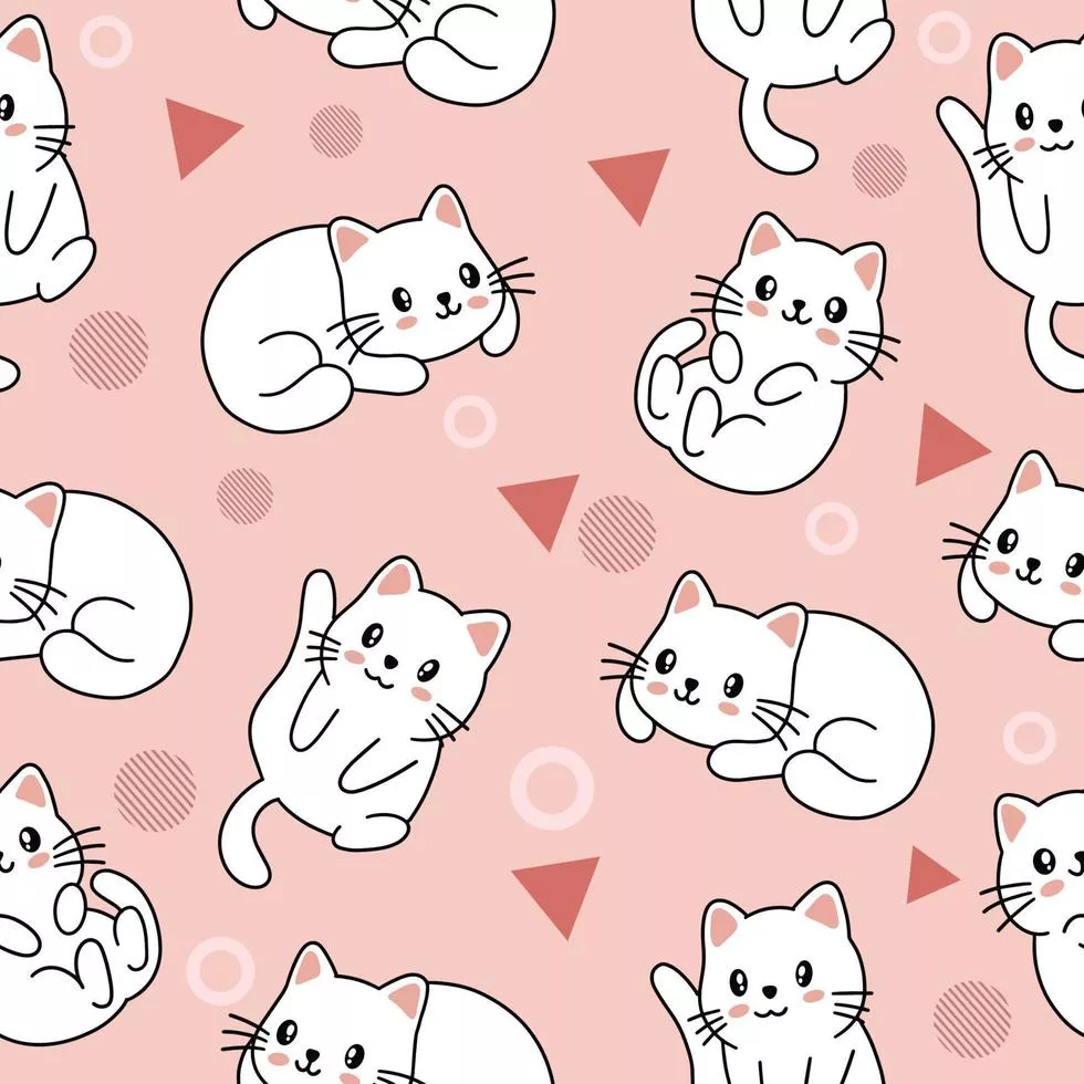 Cat Wallpaper Vector Art, Icon