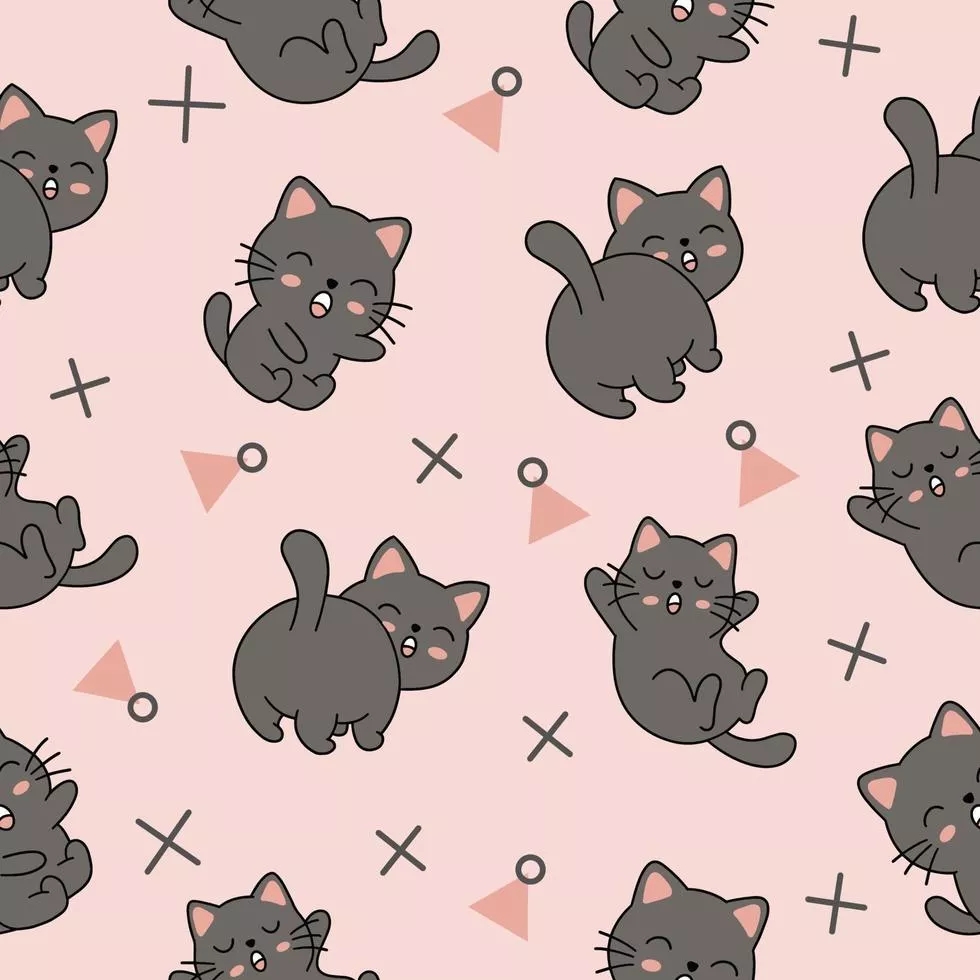 Cat Wallpaper Vector Art, Icon