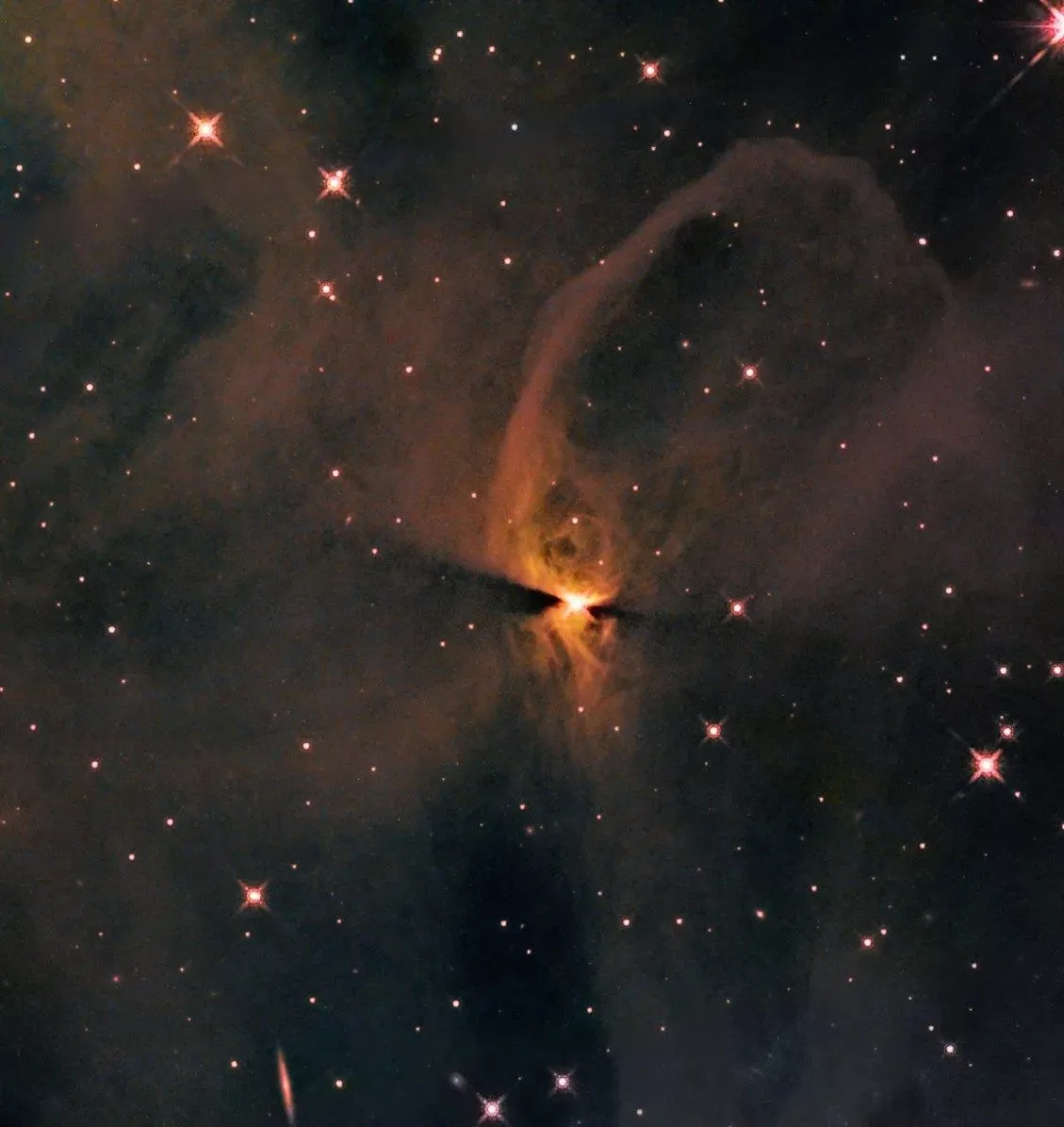 Hubble Spies Newly Forming Star