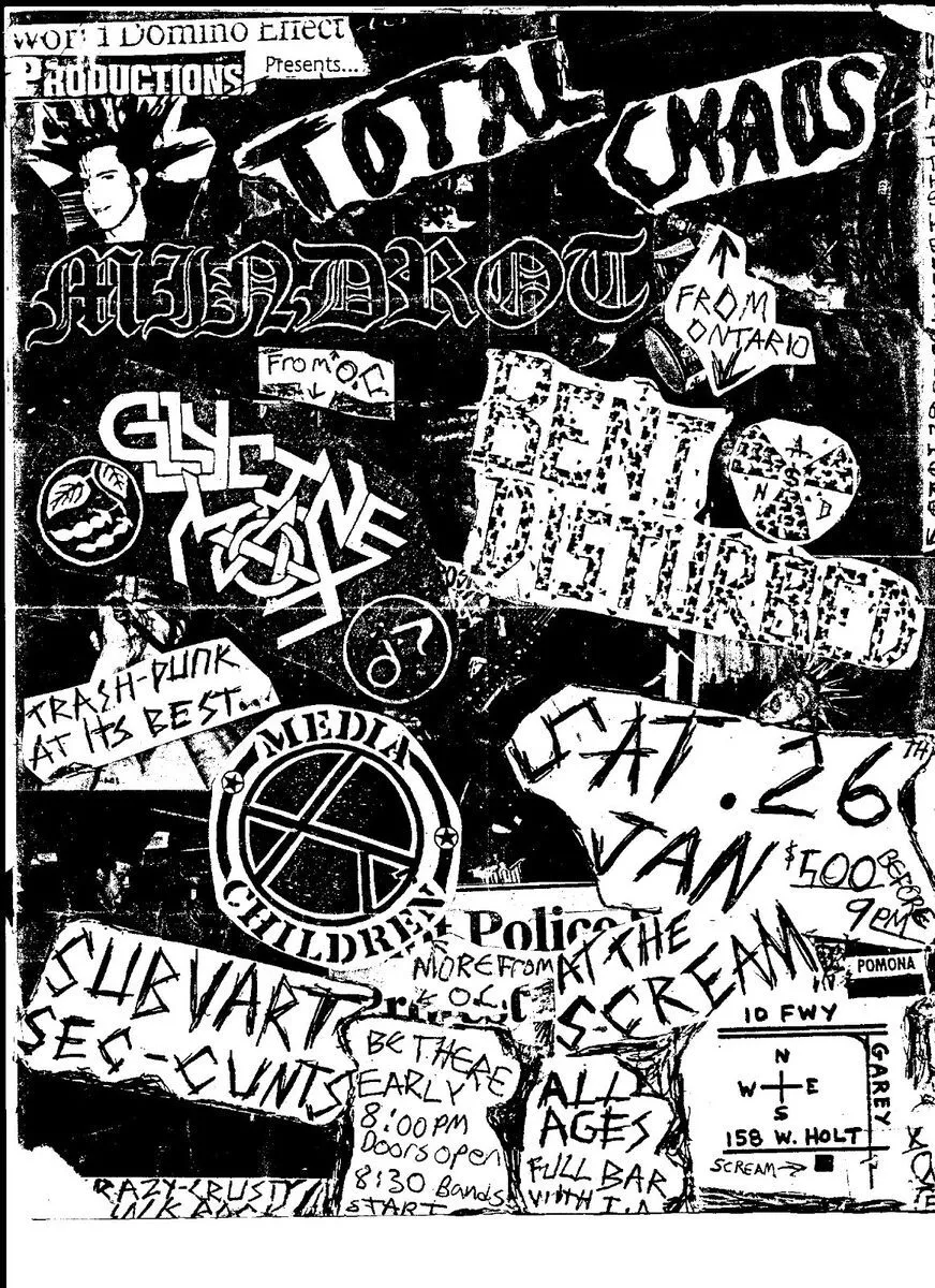 Disturbed Total Chaos MindRot Flyer