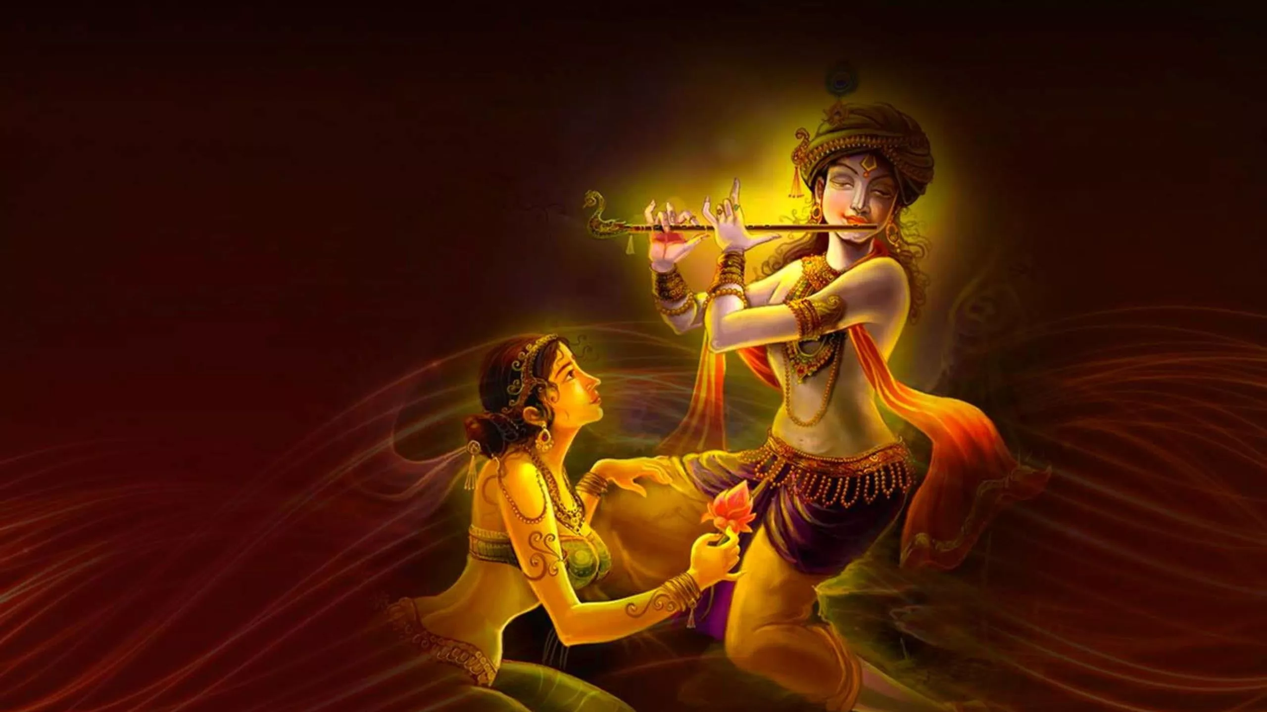 Lord Radha Krishna Illustration HD