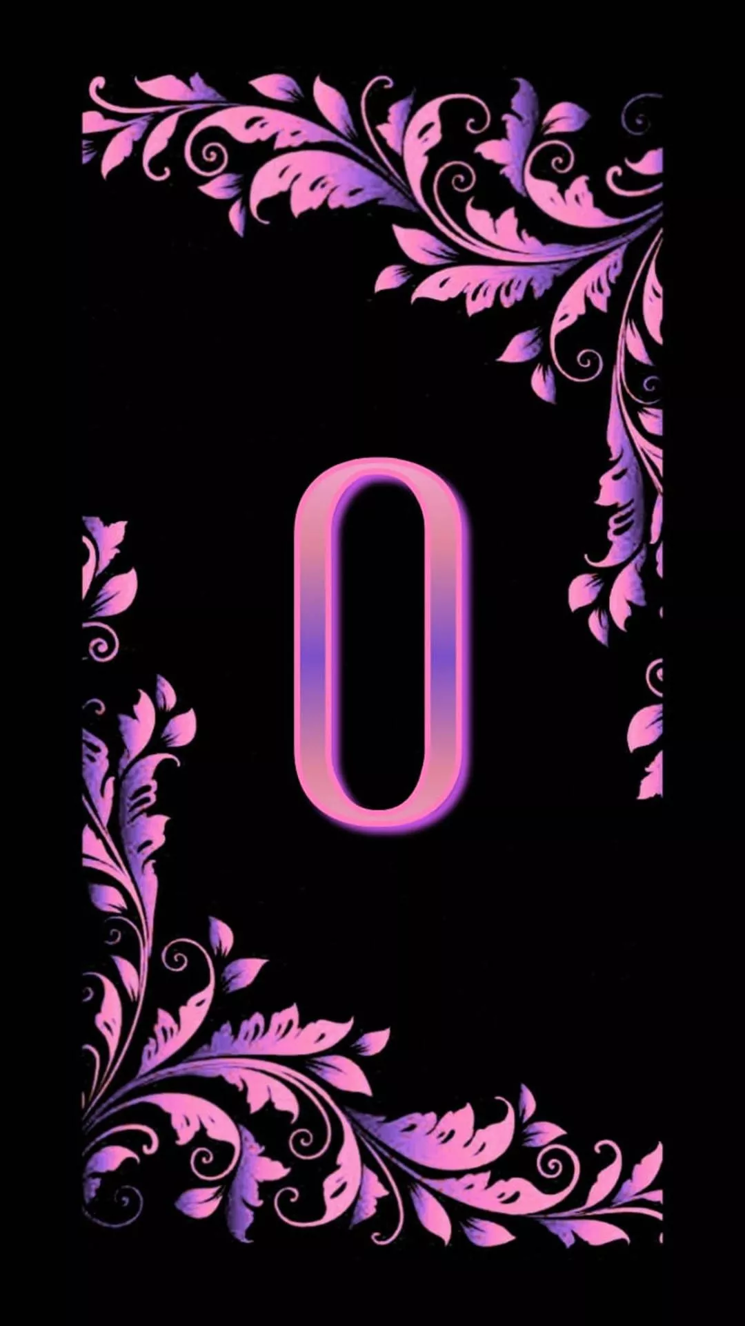 Purplish Pink Letter O Wallpaper