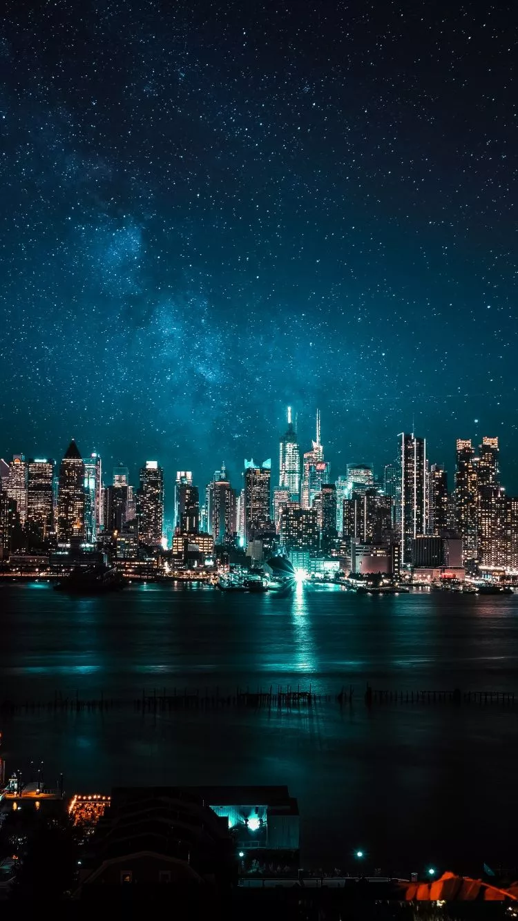 Night City Wallpaper 4K, City lights