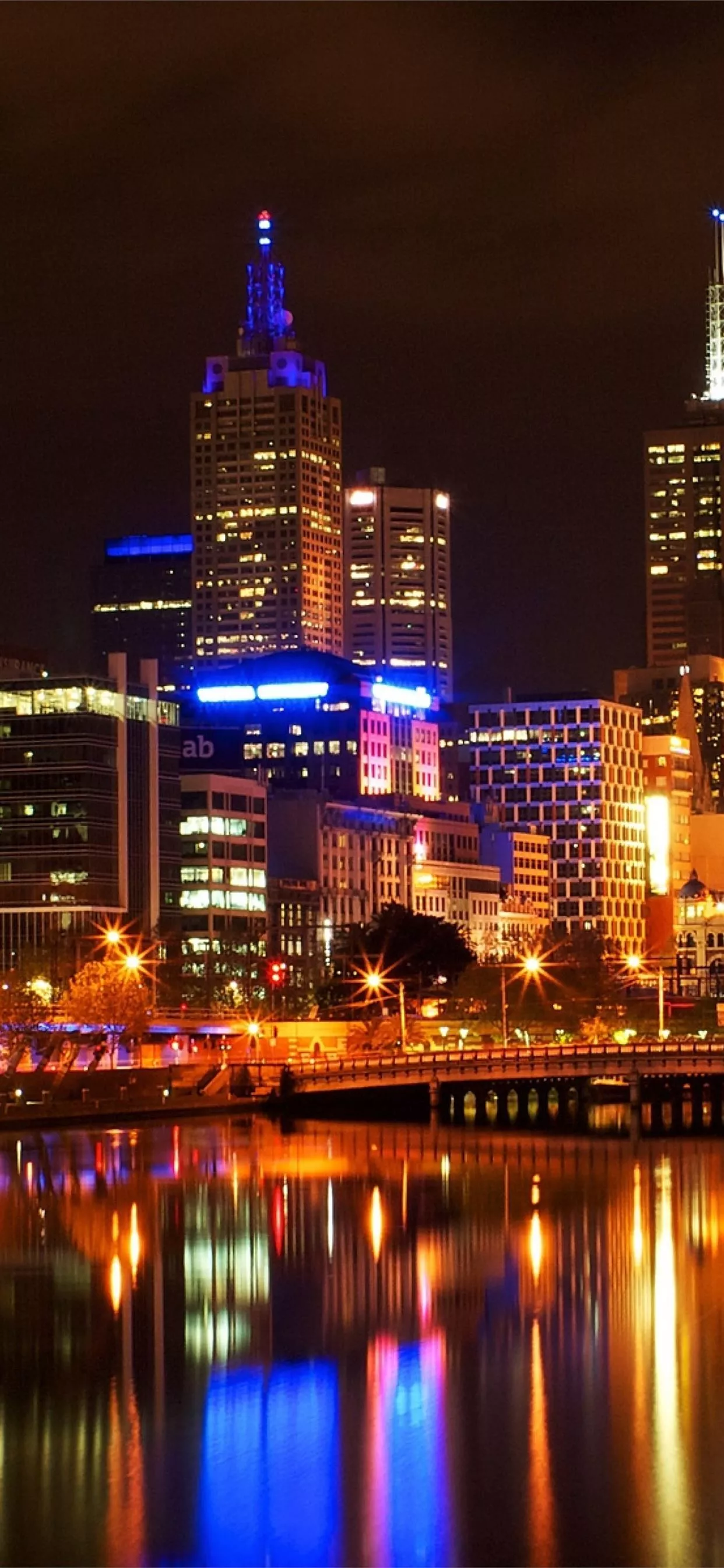 4K City Skyline Night Lights Wallpaper