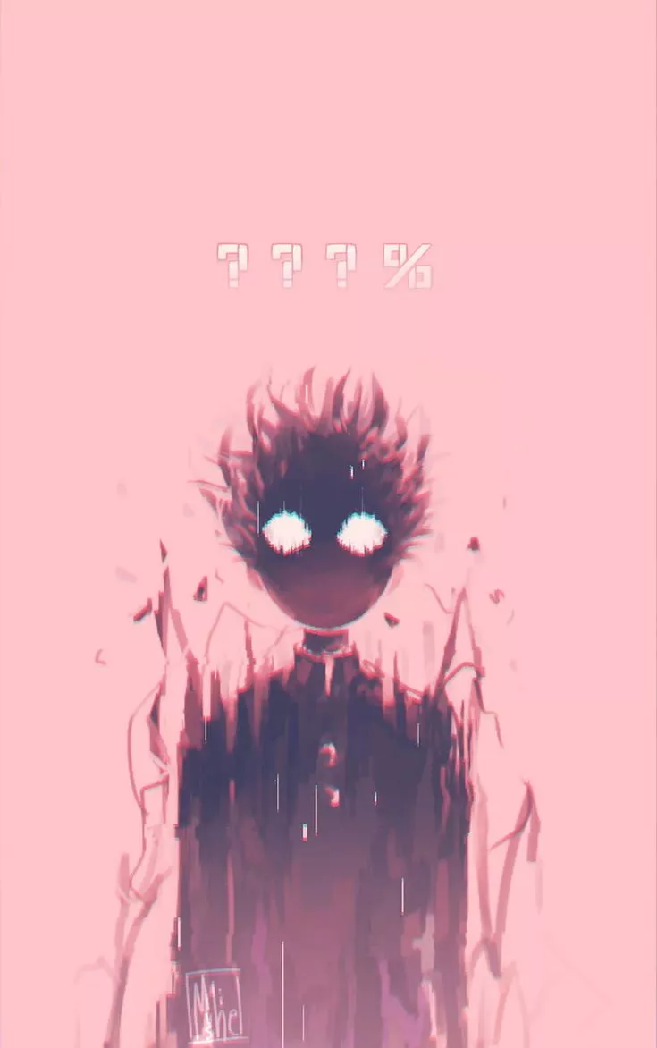 I made a phone background of mob psycho